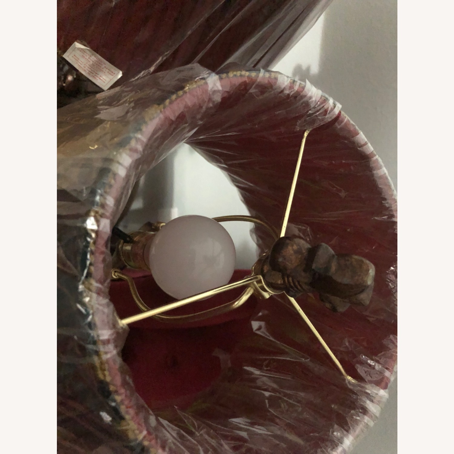 Red Fabric Table Lamps - image-6