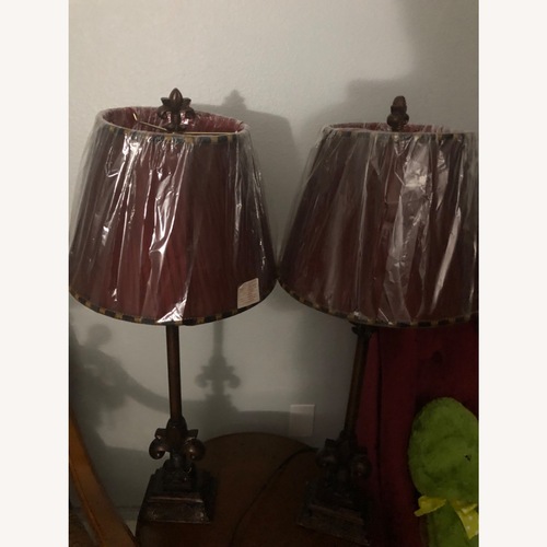 Used Red Fabric Table Lamps for sale on AptDeco