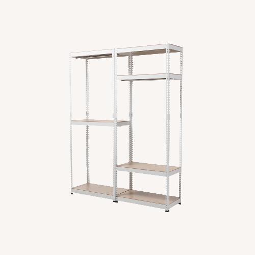 Used Baxton Studio Colonie White Metal Armoire for sale on AptDeco