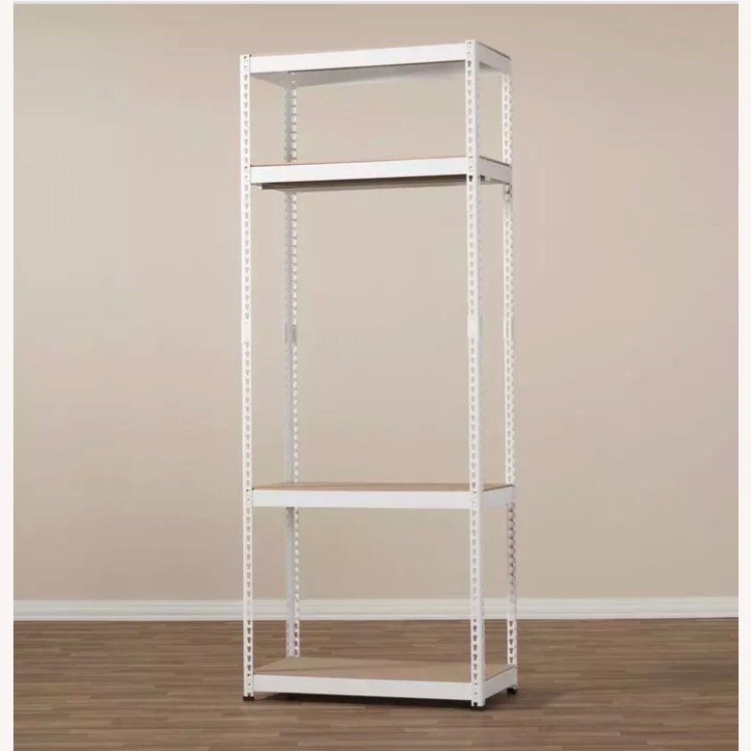 Baxton Studio Colonie White Metal Armoire - image-1