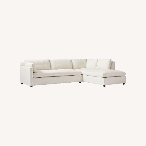 Used West Elm Marin 2 Piece Bumper Chaise Sectional (114") for sale on AptDeco