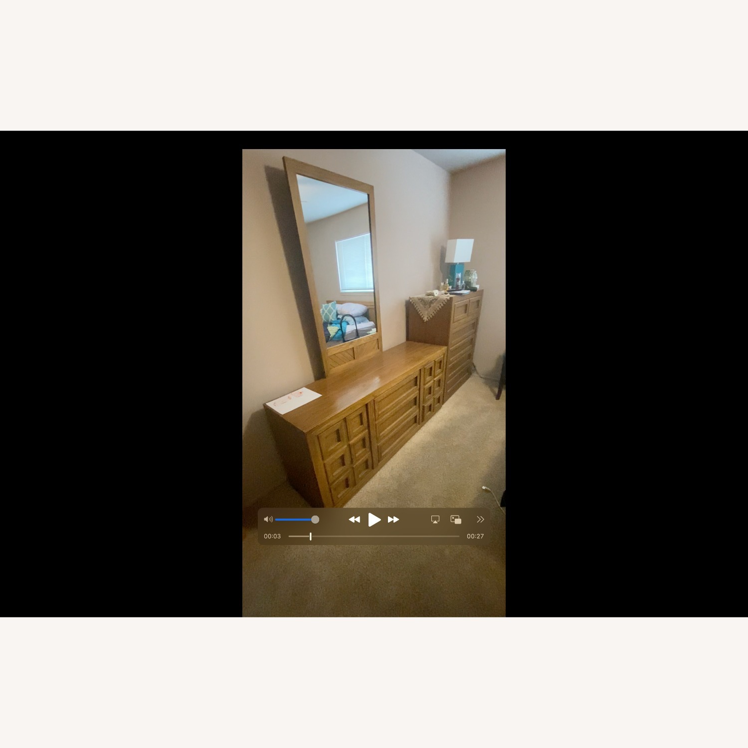 Vintage Solid Oak Dresser - image-2