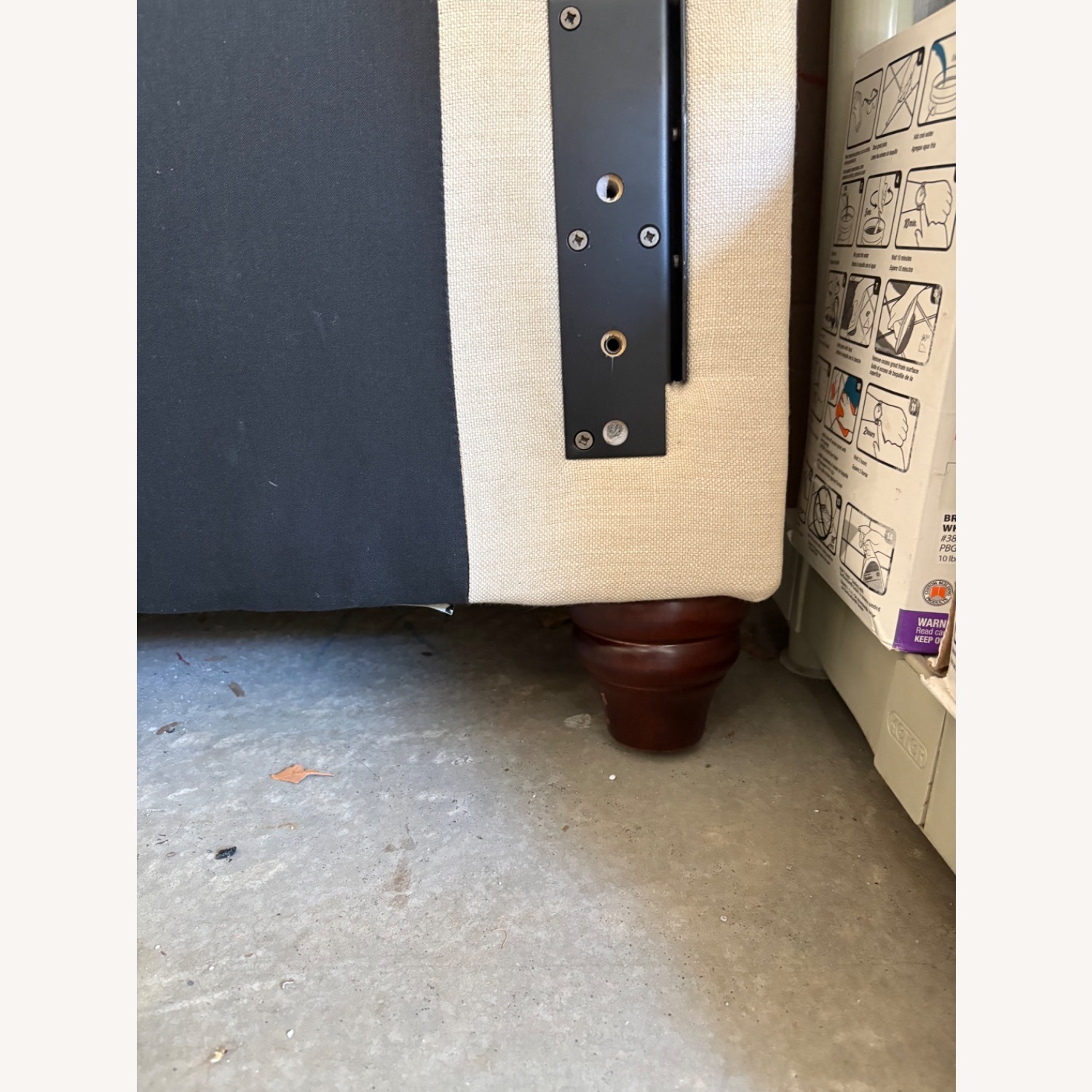 Pottery Barn Chesterfield Natural Fabric Headboard - image-4