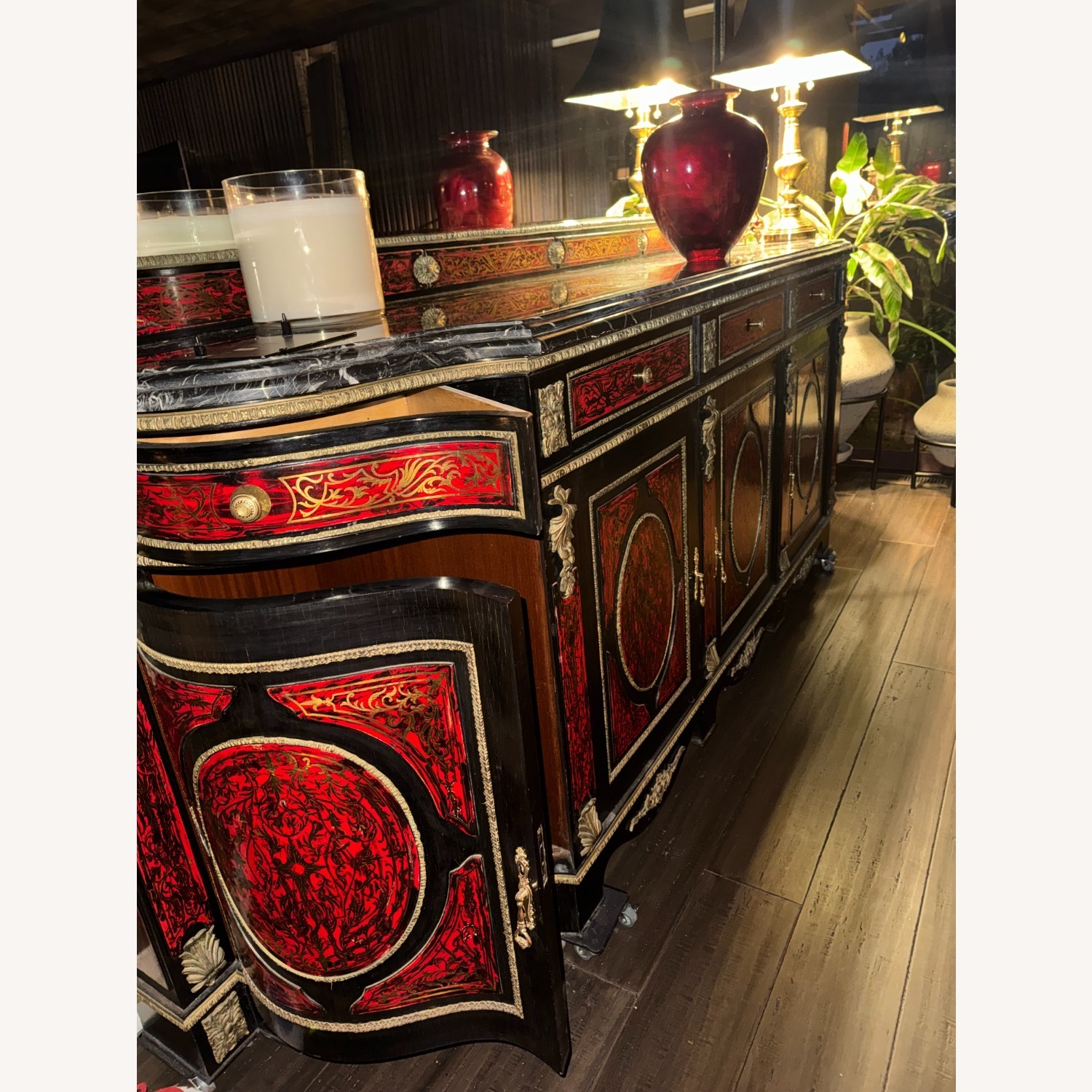 Boulle Sideboard and Mirror - image-3
