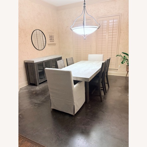 Used Living Spaces Titan Dining Set  for sale on AptDeco