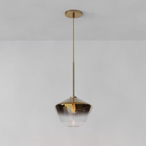 Used West Elm Gold Glass Ceiling Lamp for sale on AptDeco