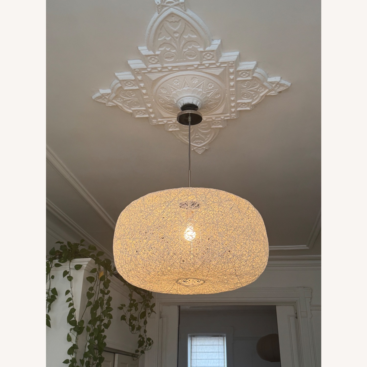 West Elm Open Weave Pendant Light - image-2