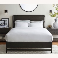Pottery Barn Warren Black Wood King Bed