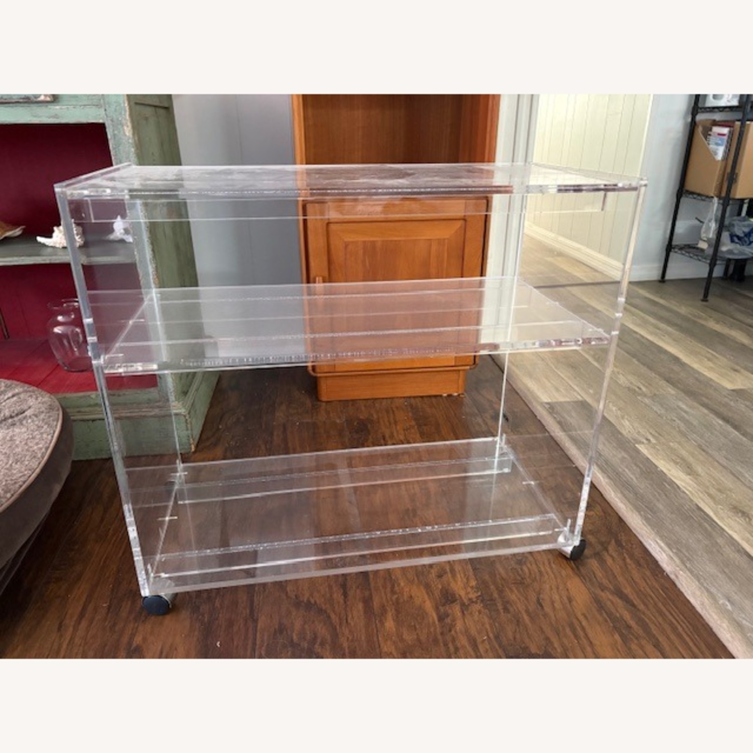 Vintage/Antique Transparent Bar Cart - image-2