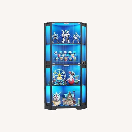 Used Glass Display Shelf with LED Lights for sale on AptDeco