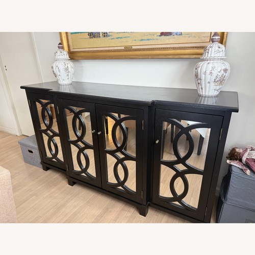 Used Pottery Barn Mirrored 4-Door Credenza for sale on AptDeco