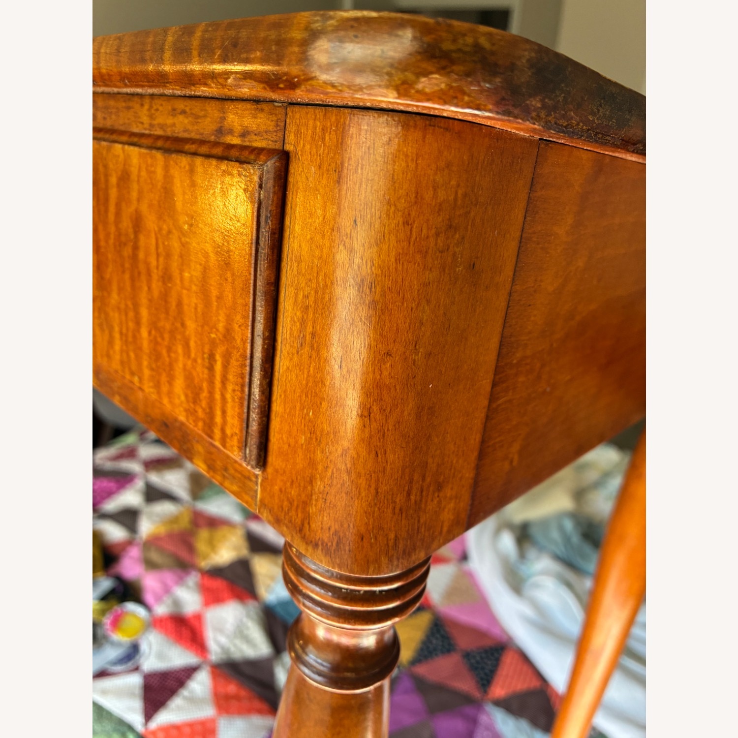 Natural Wood Side Table - image-5