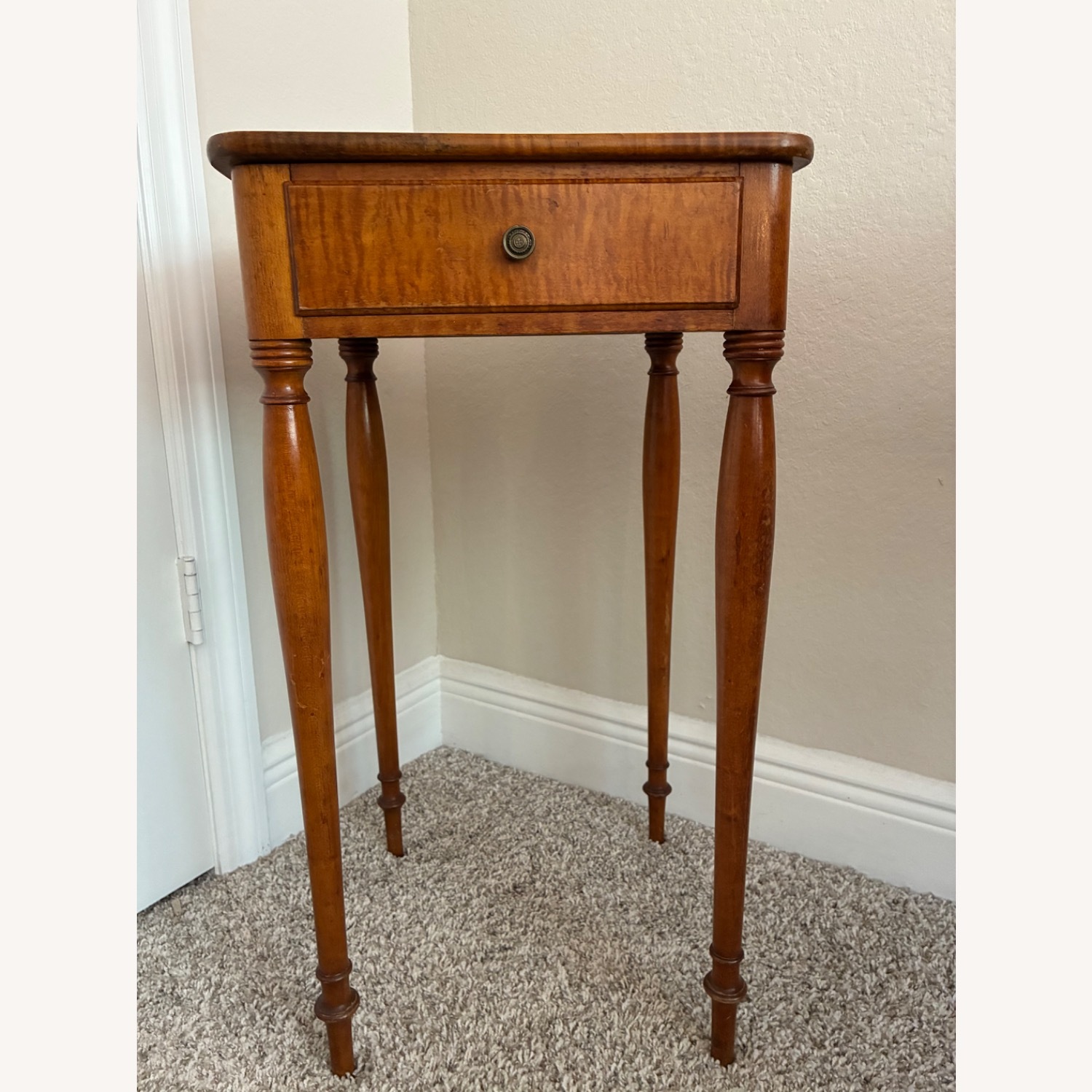 Natural Wood Side Table - image-1