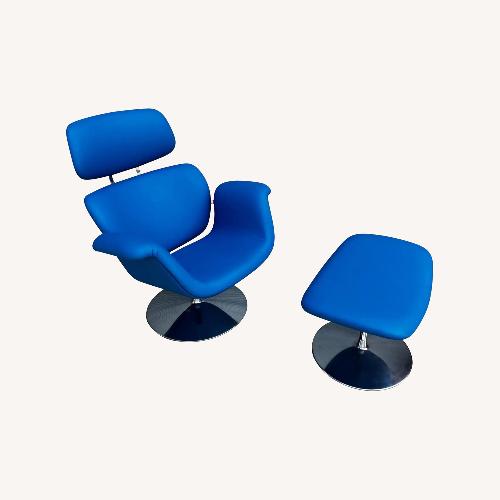 Used Artifort Leather Tulip Armchair and Ottoman  for sale on AptDeco