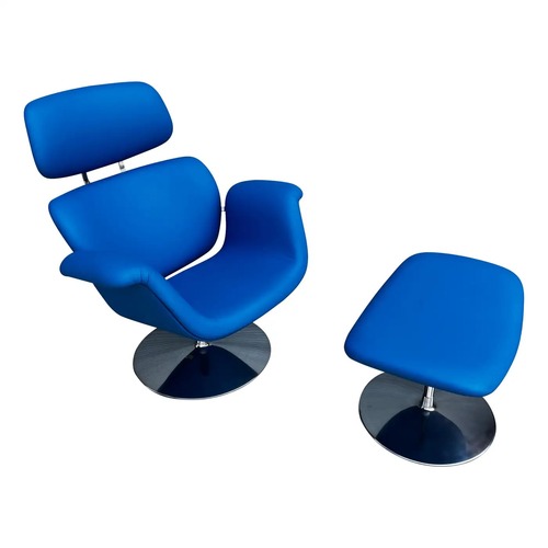 Used Artifort Leather Tulip Armchair and Ottoman for sale on AptDeco