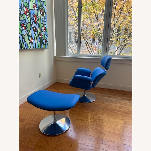 Used Artifort Leather Tulip Armchair and Ottoman  for sale on AptDeco