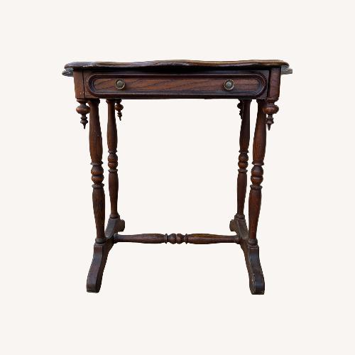 Used Vintage Solid Wood Side Table W Drawer for sale on AptDeco