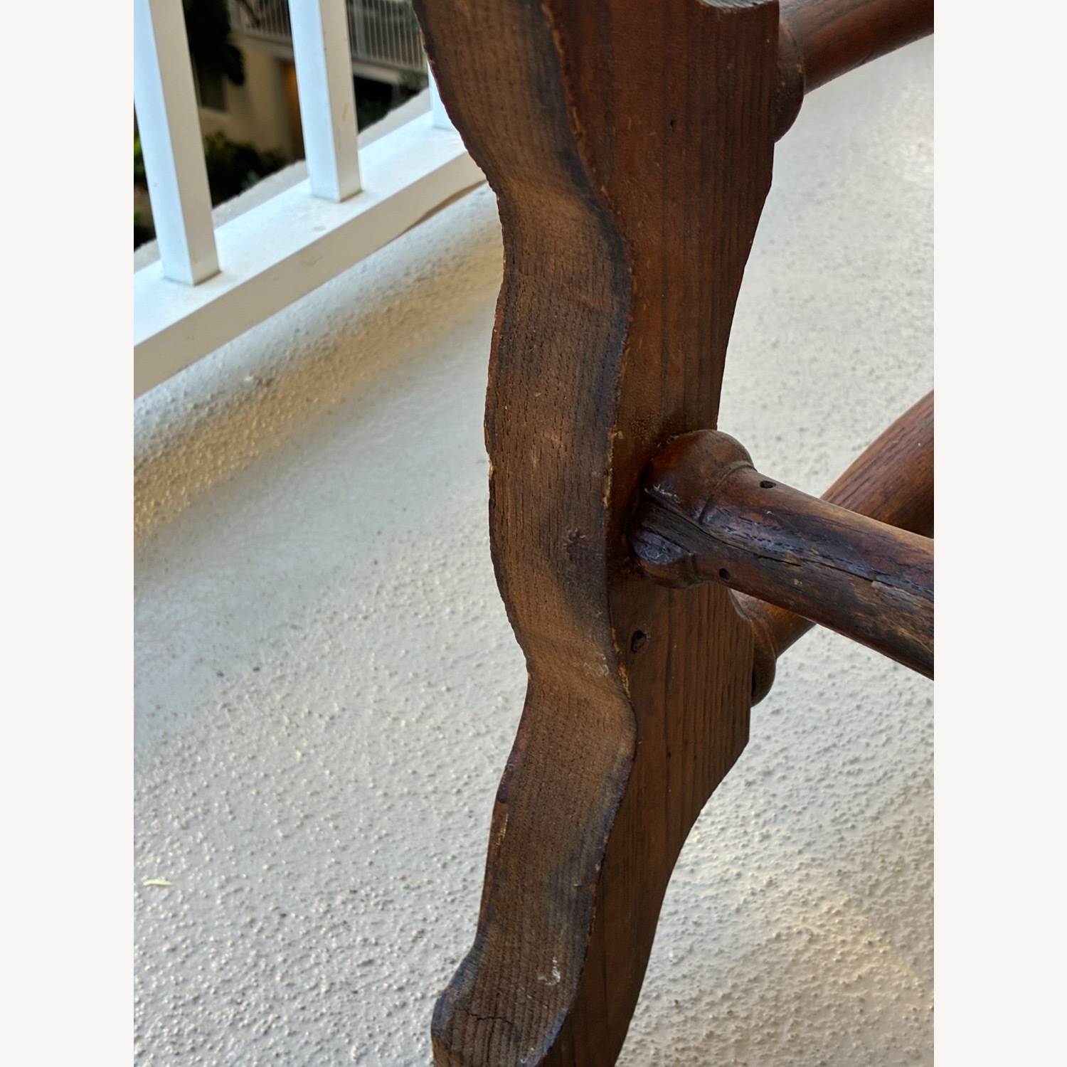 Vintage Solid Wood Side Table W Drawer - image-11