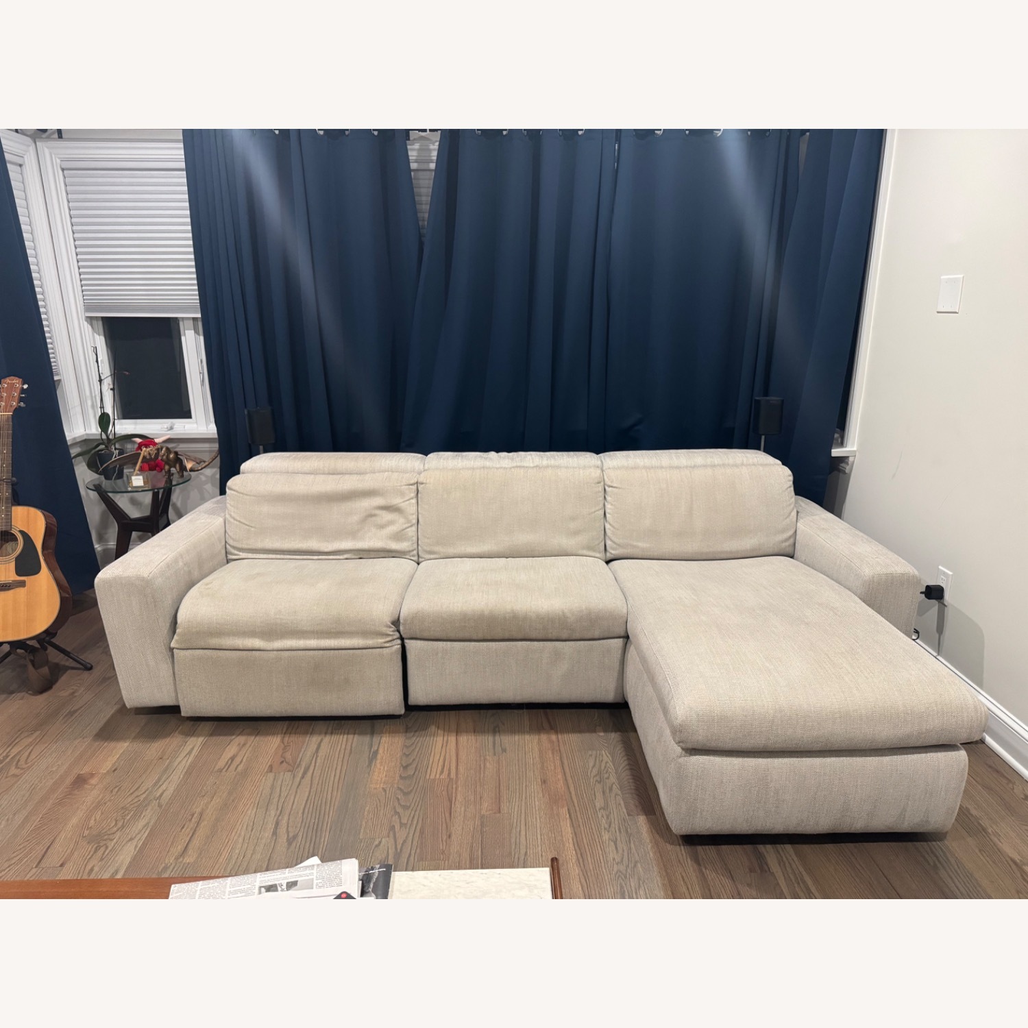 West Elm Light Gray Fabric 3+ Piece Sectional - image-1