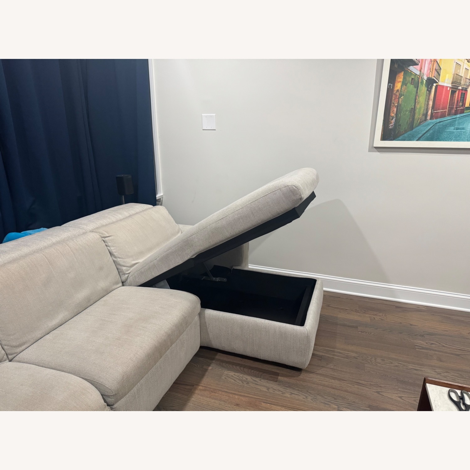 West Elm Light Gray Fabric 3+ Piece Sectional - image-5