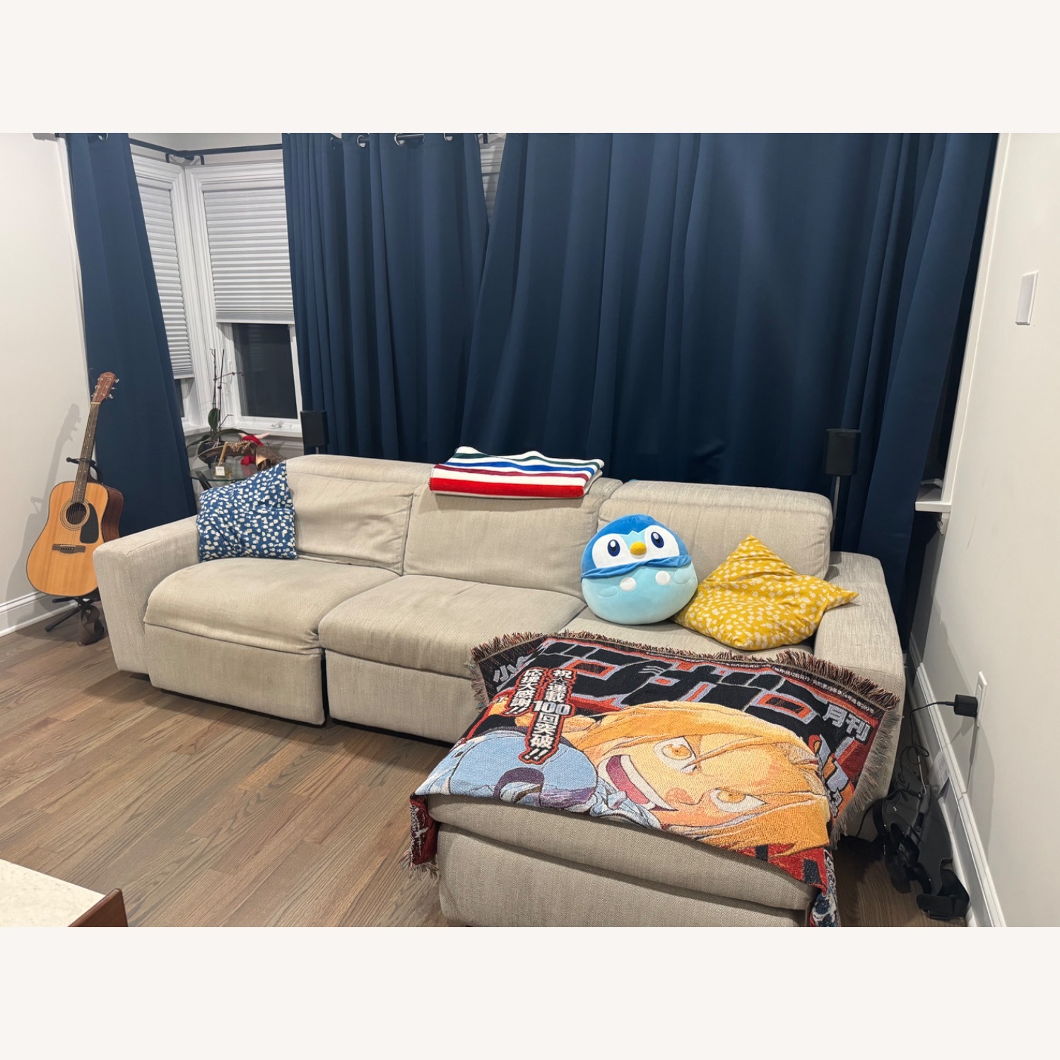 West Elm Light Gray Fabric 3+ Piece Sectional - image-7