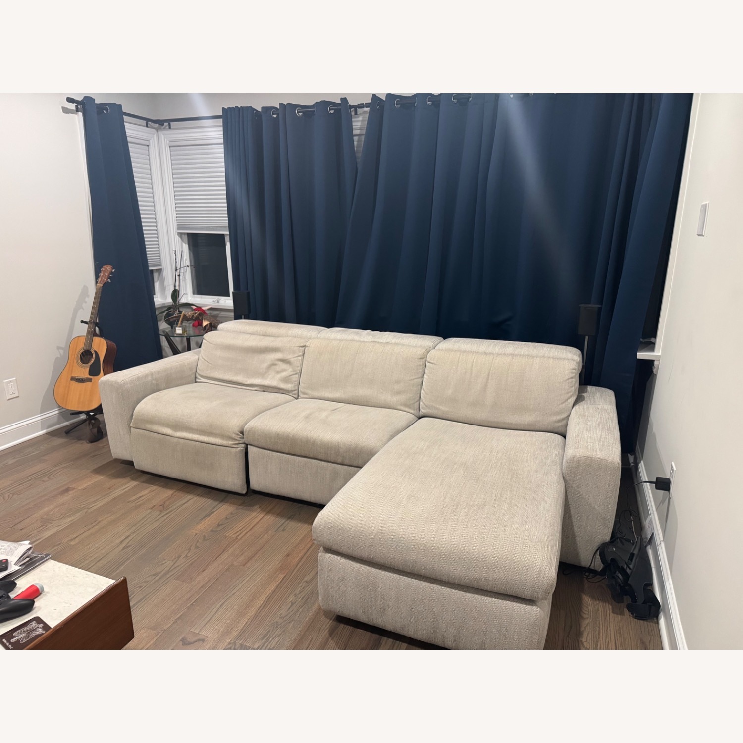 West Elm Light Gray Fabric 3+ Piece Sectional - image-4