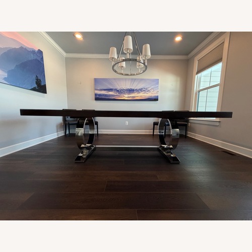 Used Z Gallerie Townsend Dark Brown Wood Dining Table for sale on AptDeco