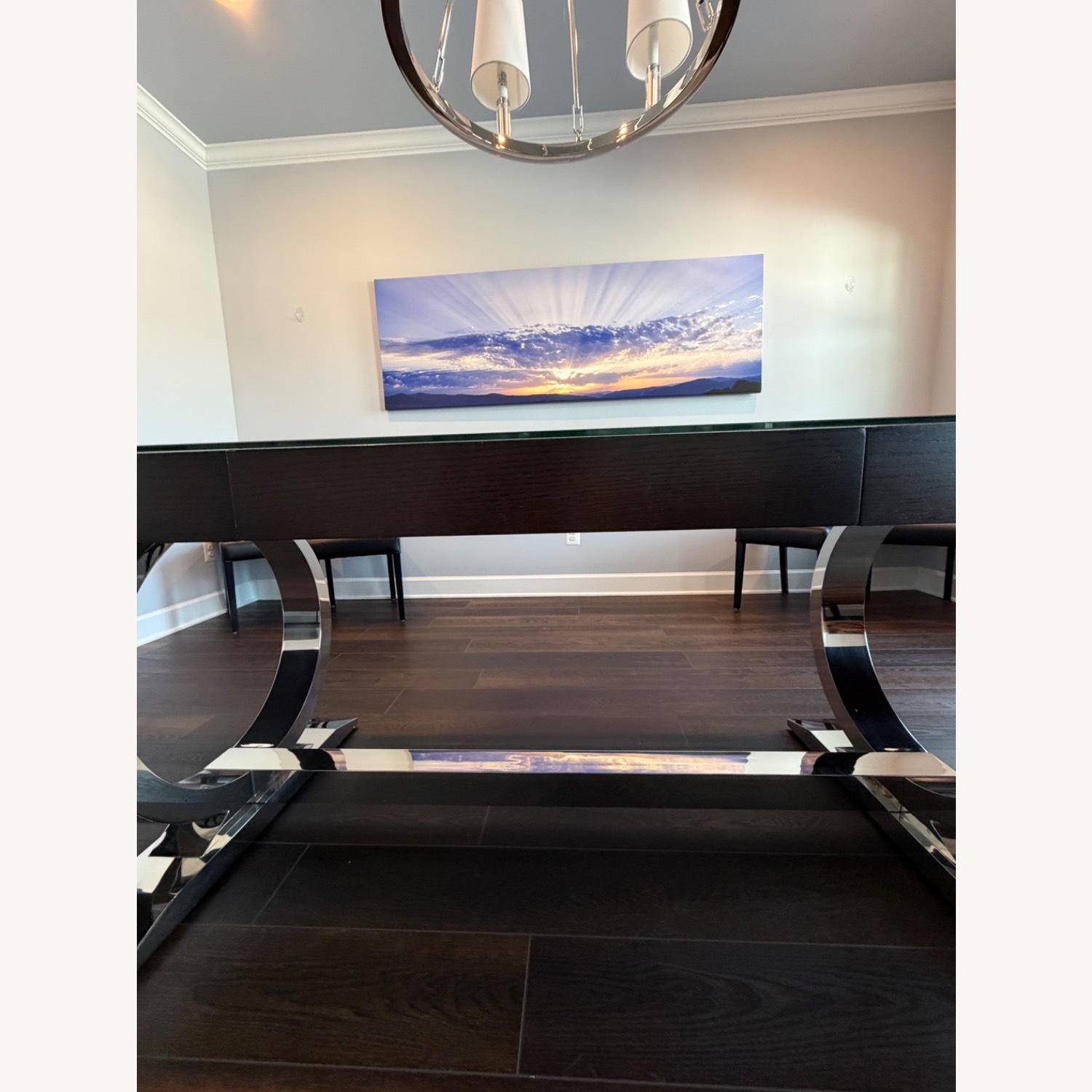 Z Gallerie Townsend Dark Brown Wood Dining Table - image-5