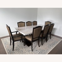 Dark Brown Marble Dining Set