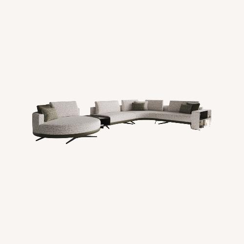 Used Lazzoni Mix Leather 3+ Piece Sectional for sale on AptDeco