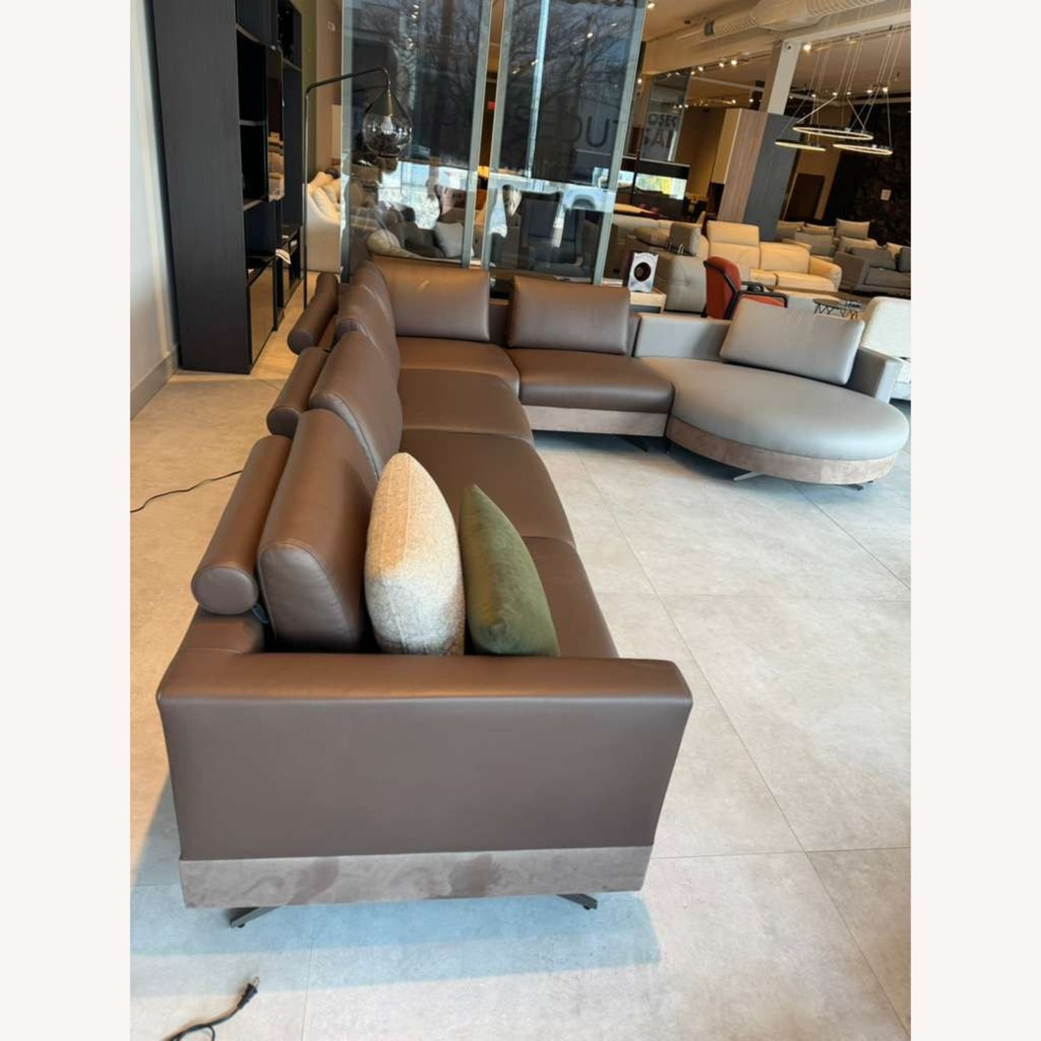 Lazzoni Mix Leather 3+ Piece Sectional - image-2