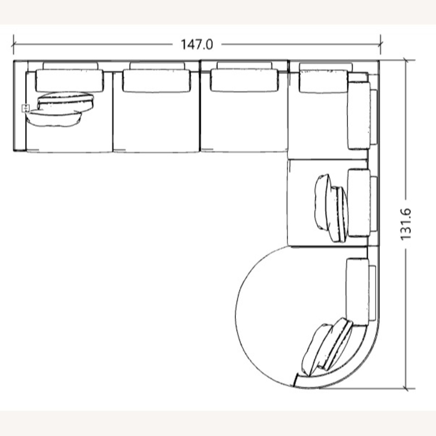 Lazzoni Mix Leather 3+ Piece Sectional - image-5
