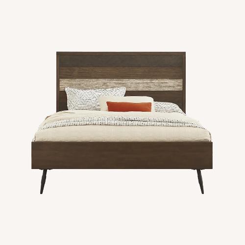 Used Rooms To Go  Dark Brown Wood King Bed for sale on AptDeco
