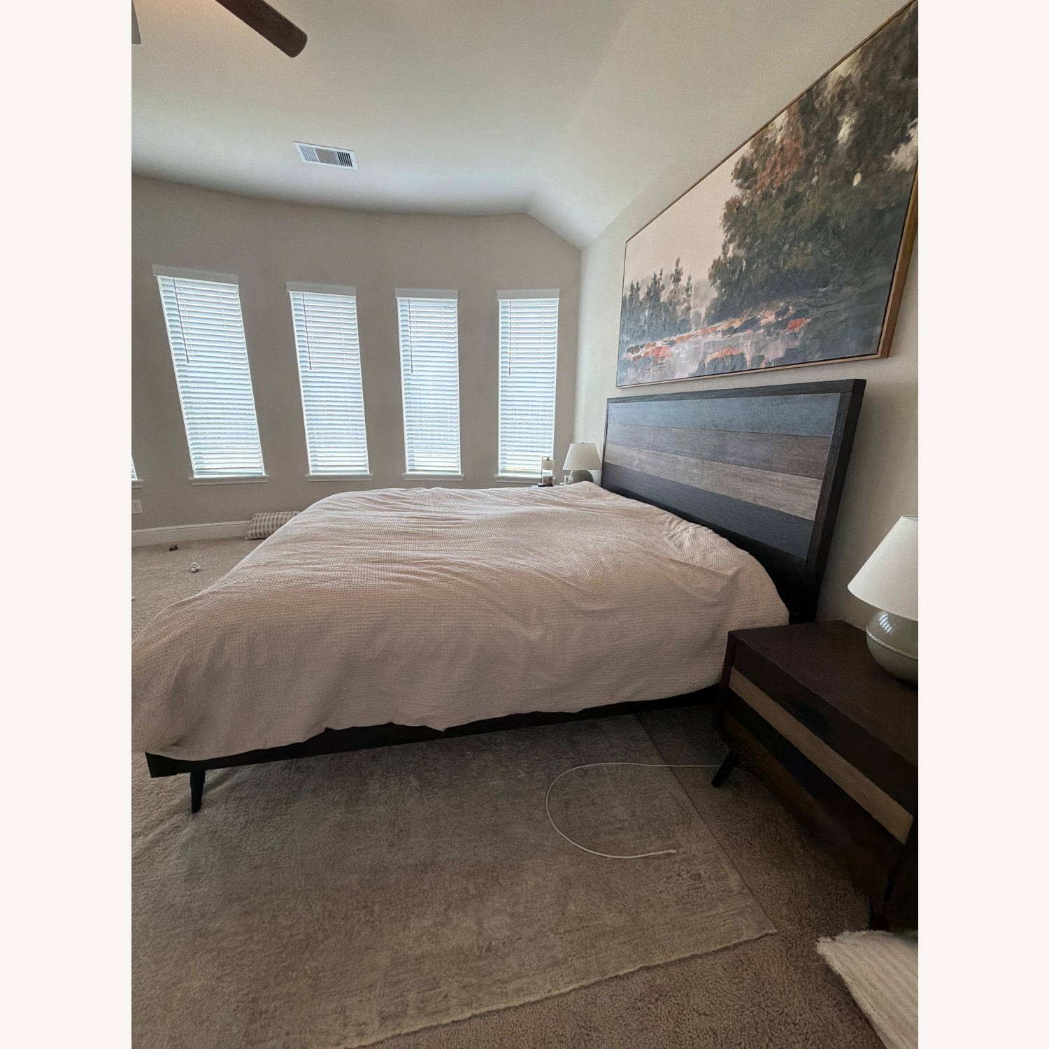 Rooms To Go  Dark Brown Wood King Bed - image-3