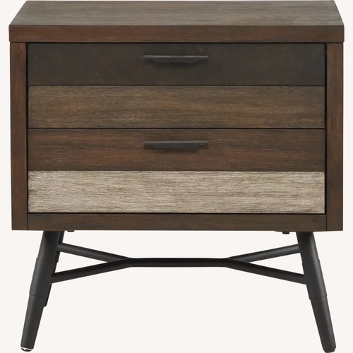 Used Rooms To Go Midtown Loft Brown Nightstand for sale on AptDeco