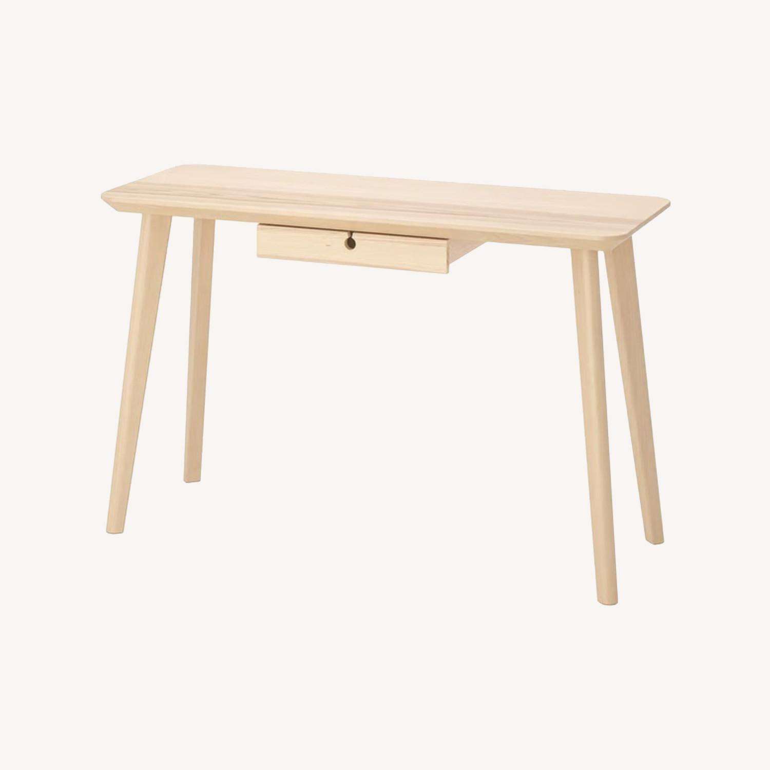 IKEA Lisabo Light Brown Wood Desk - image-0