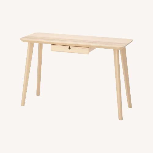 Used IKEA Lisabo Light Brown Wood Desk for sale on AptDeco