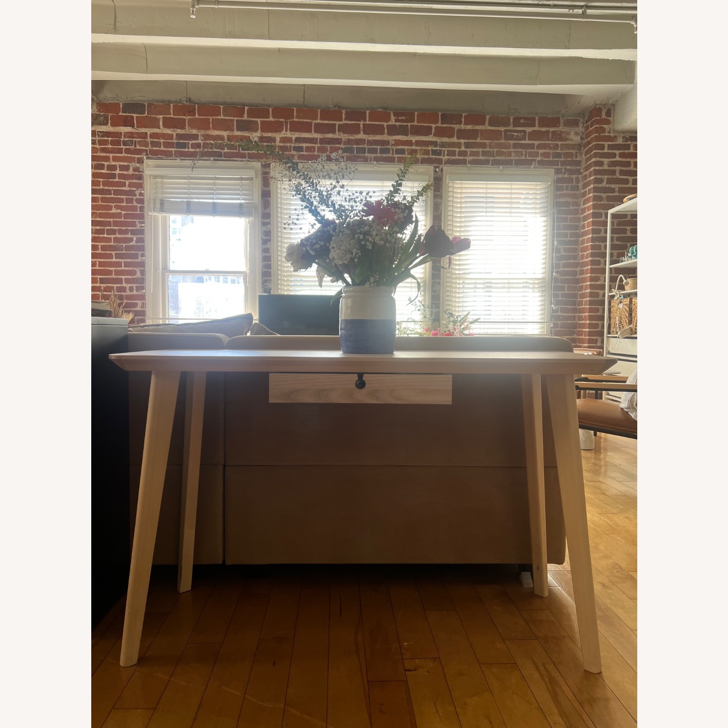 IKEA Lisabo Light Brown Wood Desk - image-1