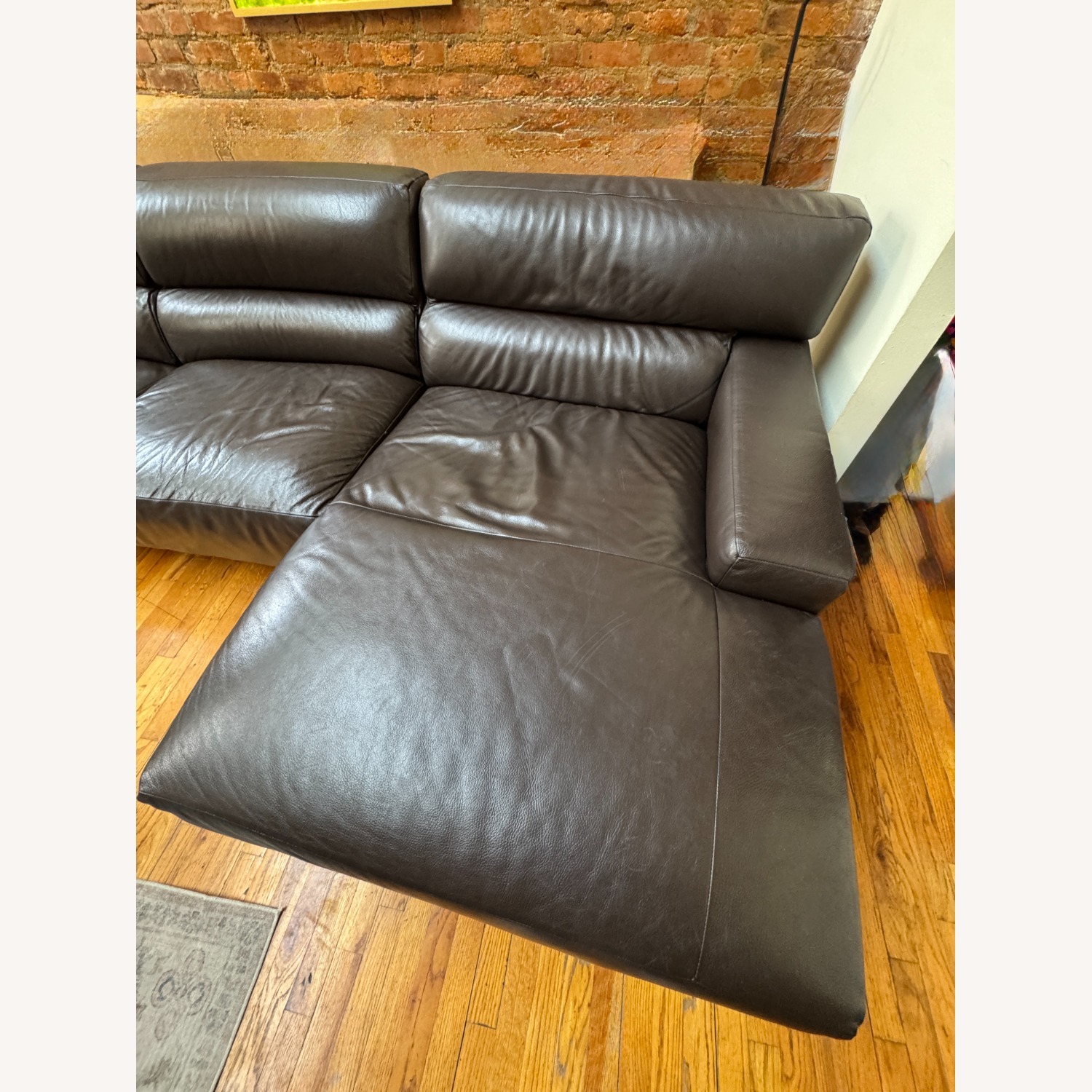 Macy's Nevanna 2-Pc. Leather Sofa with Chaise - image-4