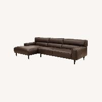 Macy's Nevanna 2-Pc. Leather Sofa with Chaise