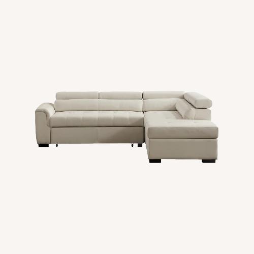 Used Faux Leather Right Hand Sleeper Sofa  for sale on AptDeco