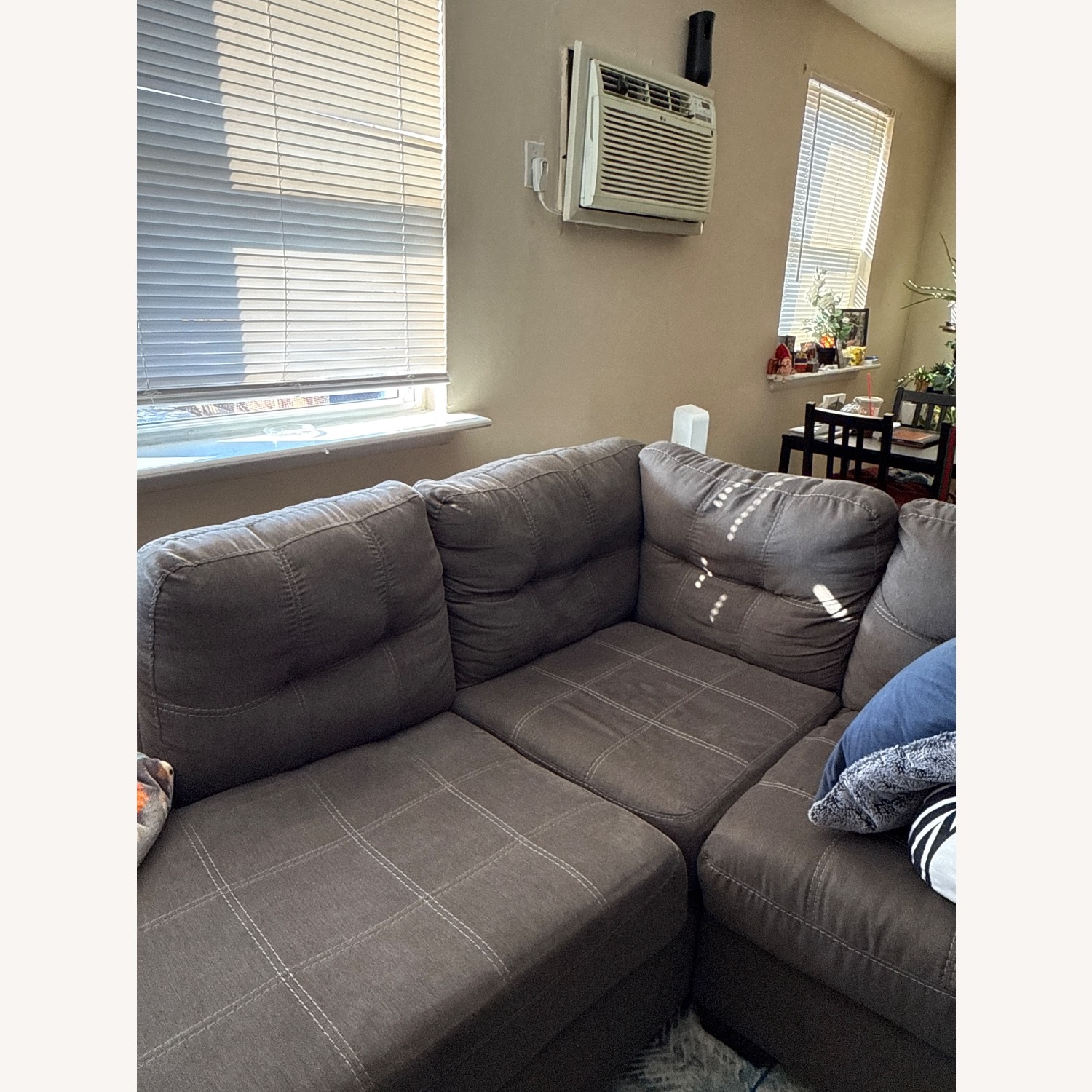 Raymour & Flanigan Desmond Fabric Chaise Lounge Sofa  - image-5