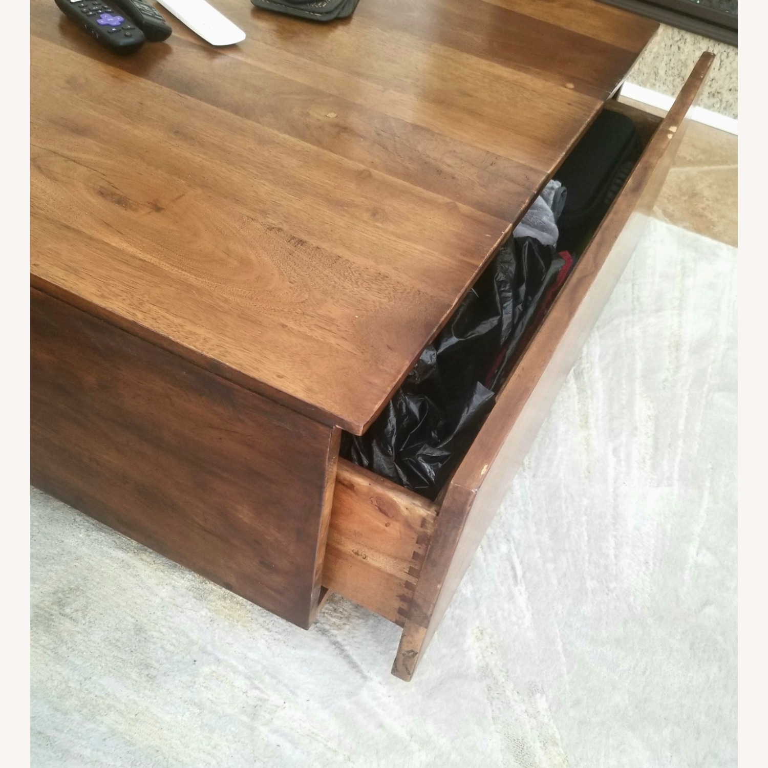 Crate & Barrel Solid Wood Wood Coffee Table - image-1