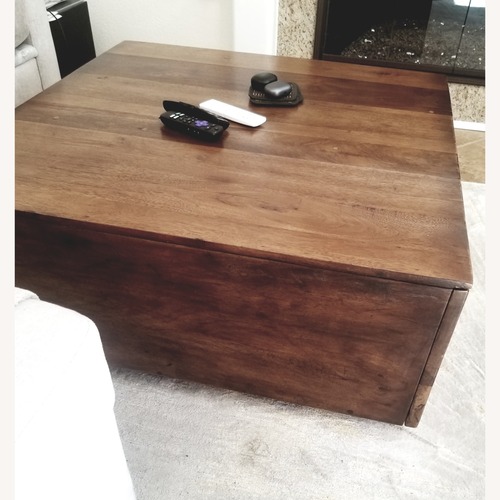 Used Crate & Barrel Solid Wood Wood Coffee Table for sale on AptDeco