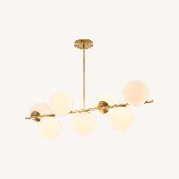 West Elm Sphere & Stem 7-Light Chandelier - White