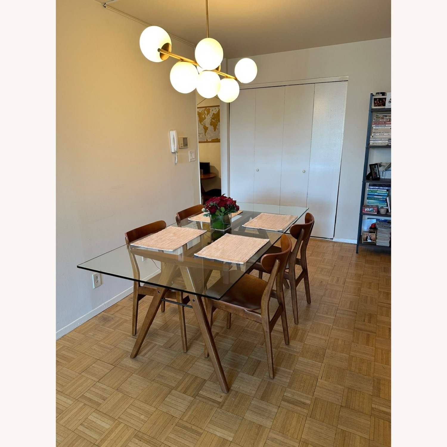 West Elm Sphere & Stem 7-Light Chandelier - White - image-3