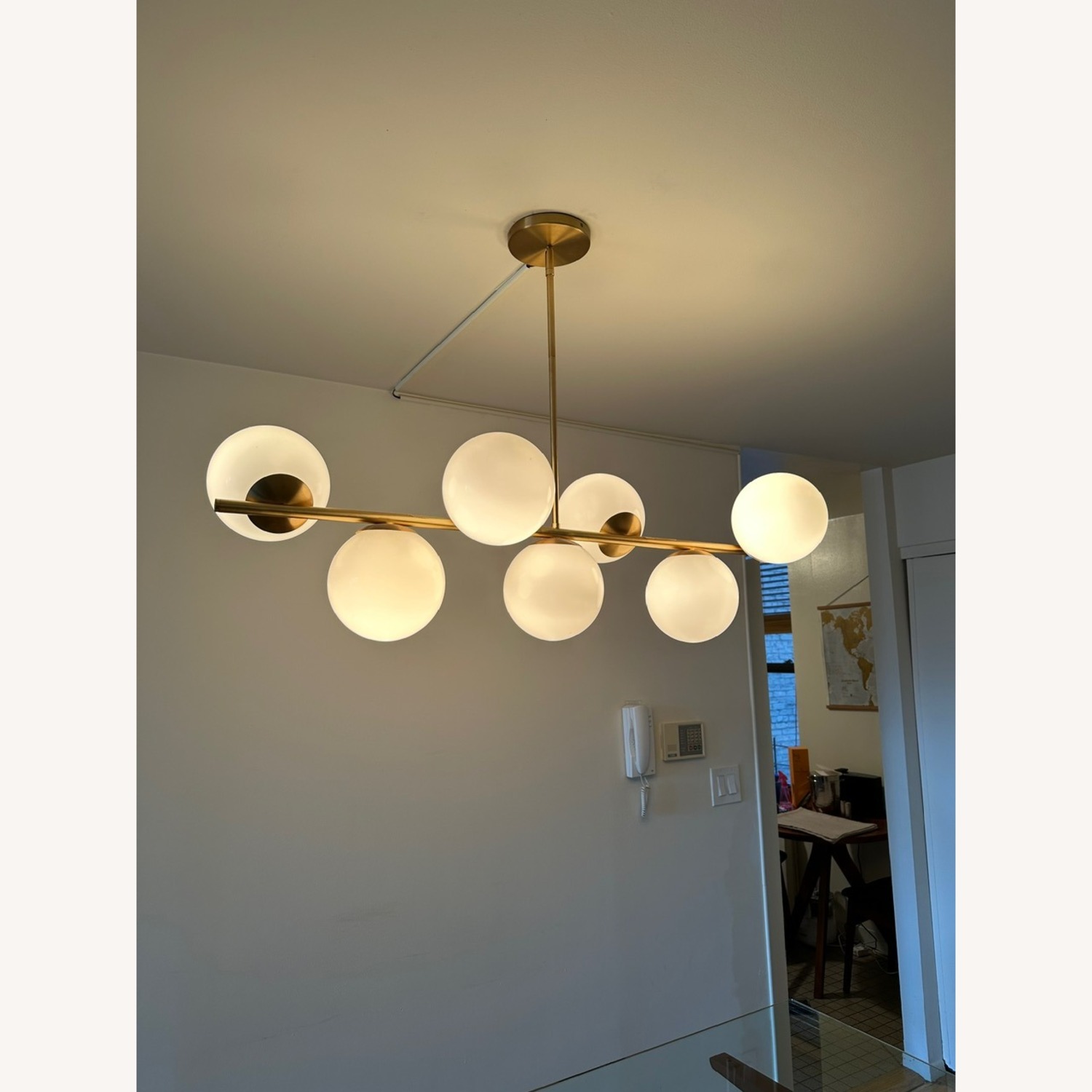 West Elm Sphere & Stem 7-Light Chandelier - White - image-6