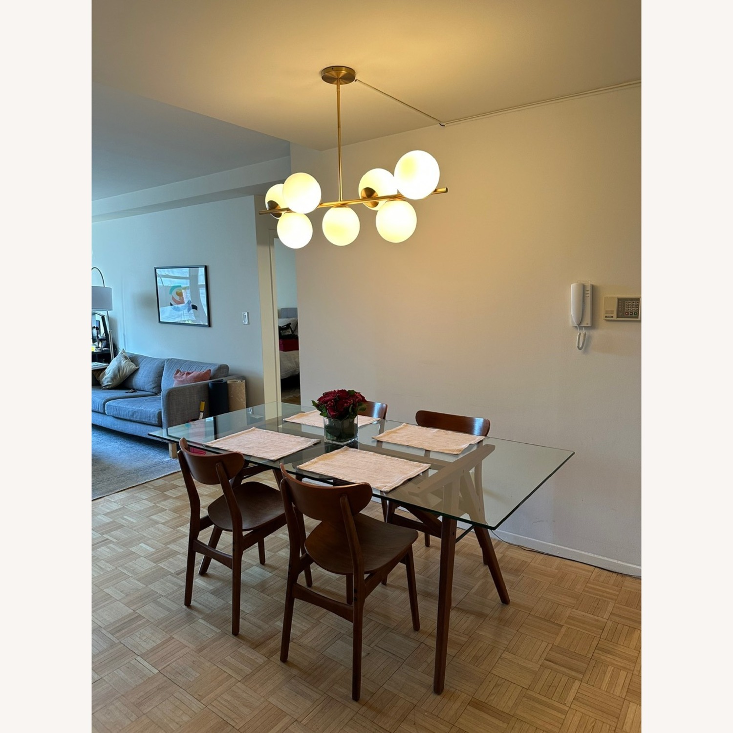 West Elm Sphere & Stem 7-Light Chandelier - White - image-8