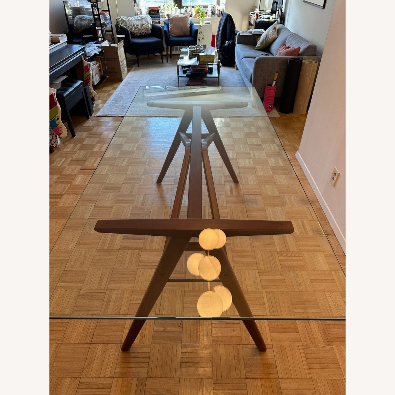 West Elm Jensen Glass Dining Table - 76" - image-12