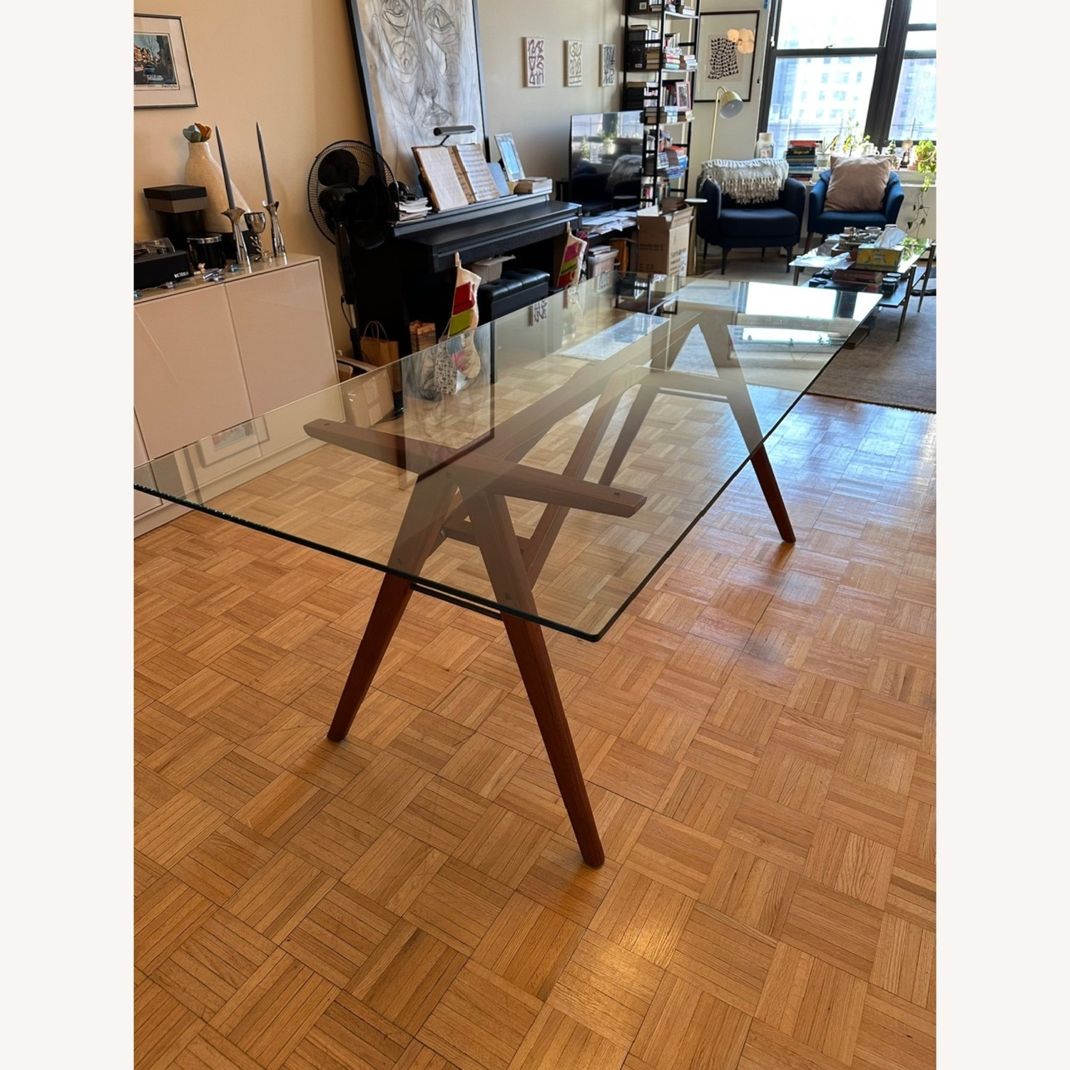 West Elm Jensen Glass Dining Table - 76" - image-13